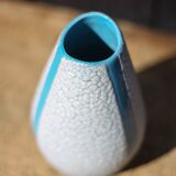 Jopeko fat lava vintage blue ceramic vase, pottery, collection, decorative vase, interior decor