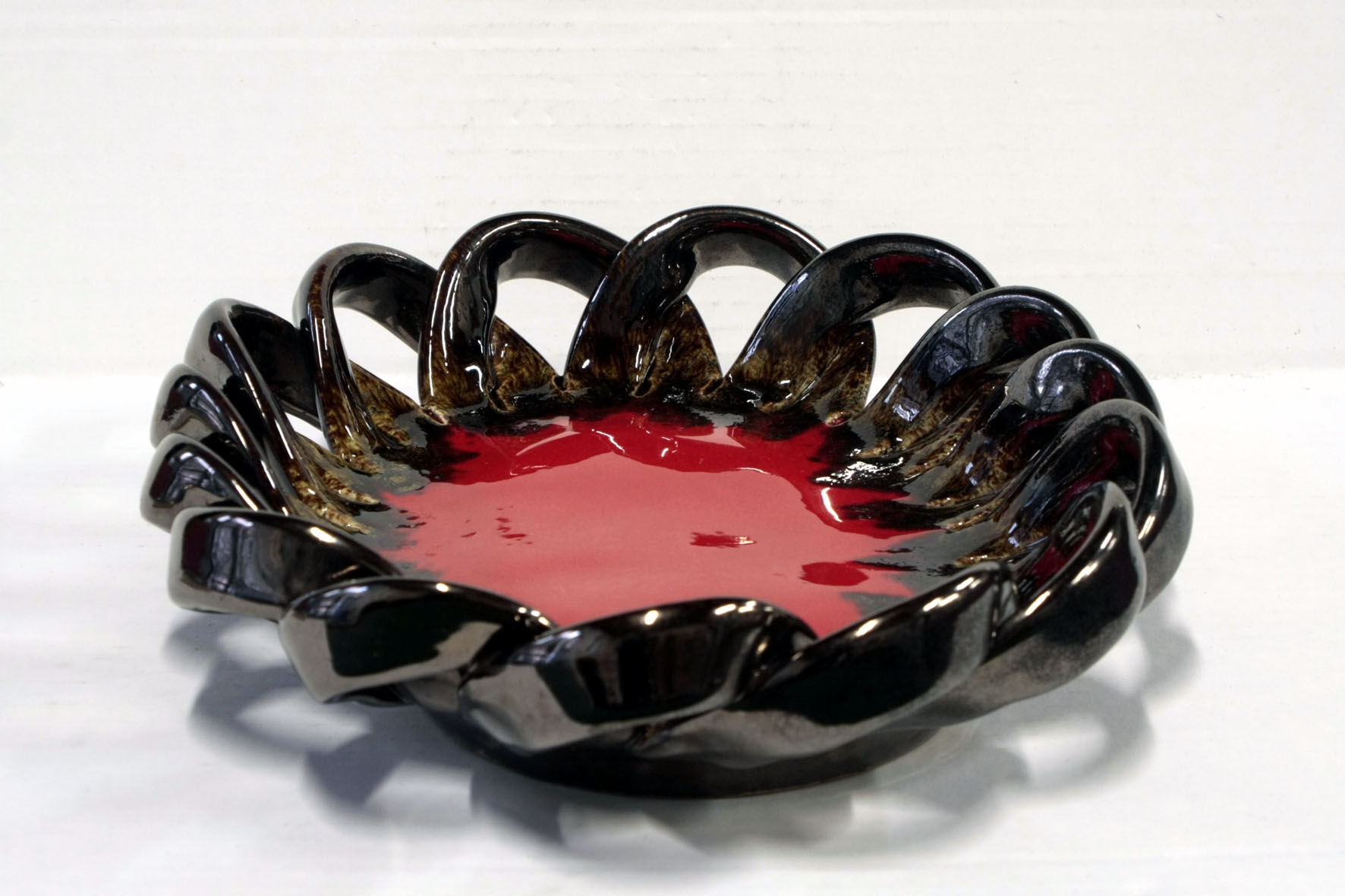 Vintage earthenware basket