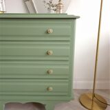 Green art deco dresser