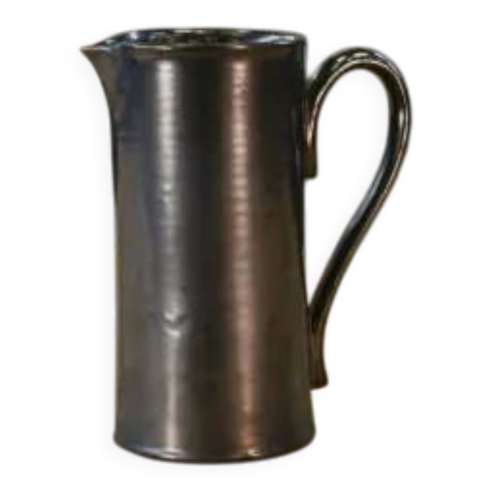 Black ceramic pitcher 1950s