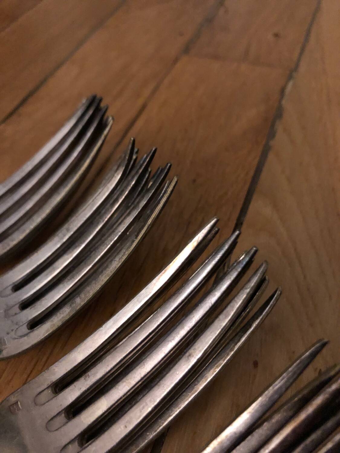 24 antique silver-plated cutlery sets
