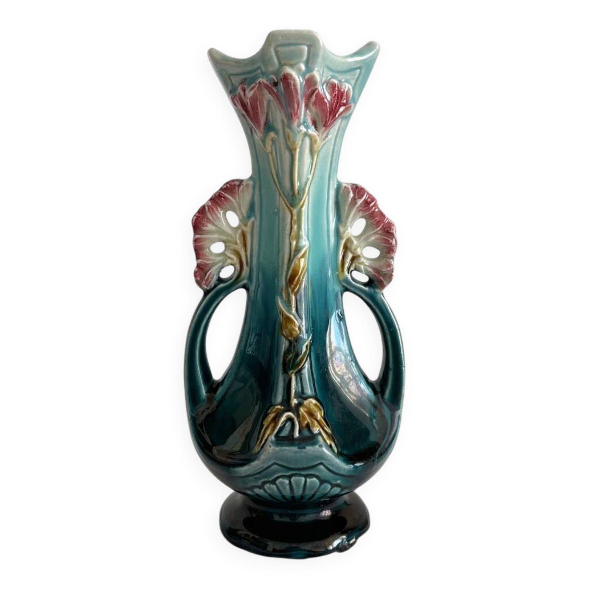 Art Nouveau slip soliflore vase from the late 19th century