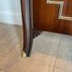 Pair of Occasional Tables with Mahogany Doors and Brass Inlays. Work F