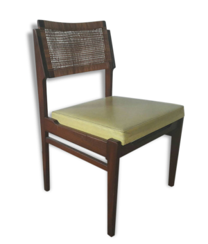 chaise en de teck et - rotin