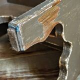 Mini-bench stool in old patinated solid wood
