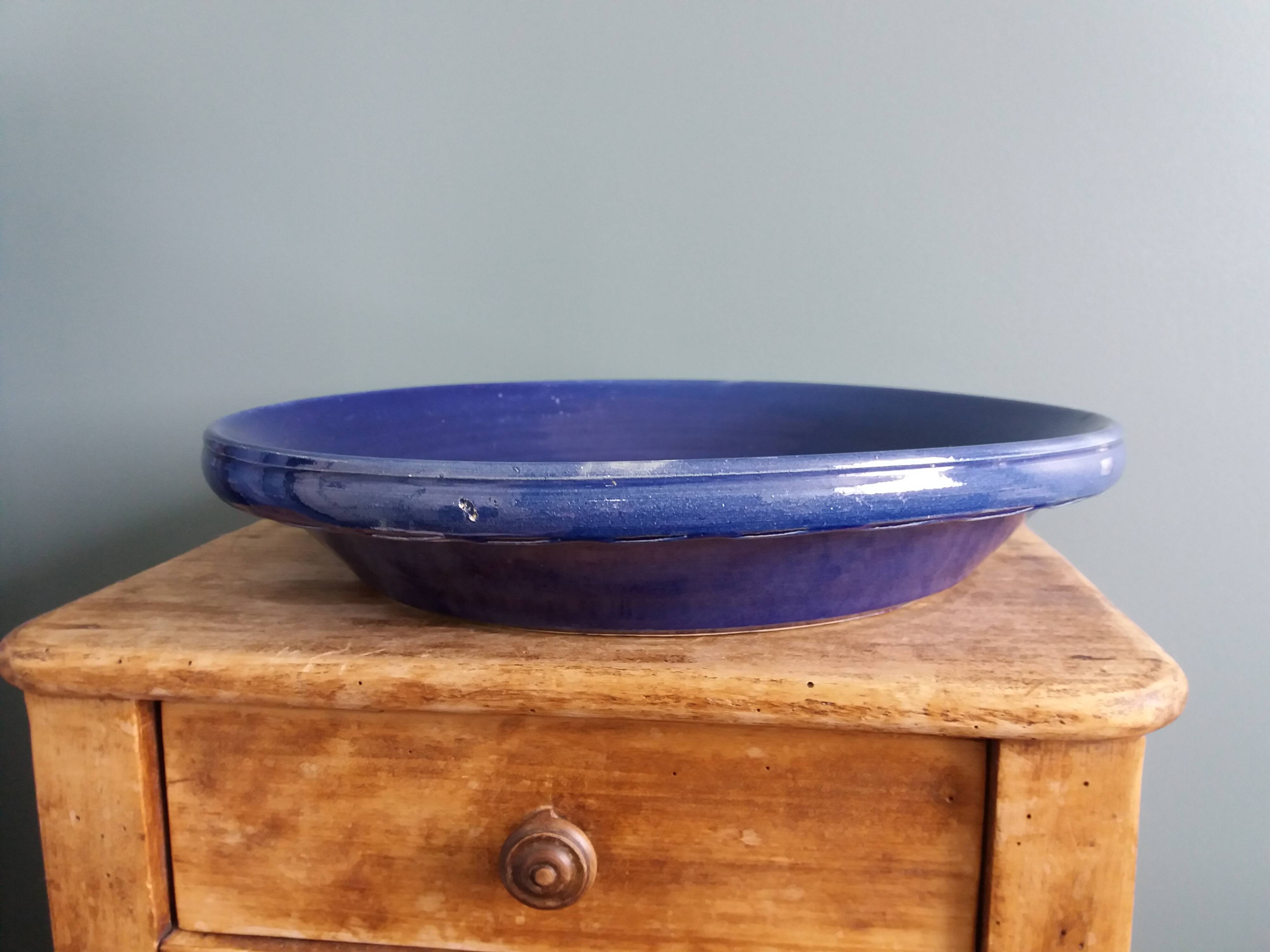 Plat saladier céramique artisanale 34 cm