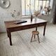 Table de ferme ou table de drapier noyer massif 1900