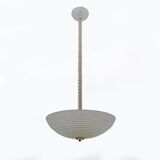 Ercole Barovier Art Deco Murano Glass Italian Pendant Chandelier "Pulegoso"