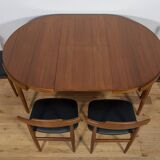 Mid-Century Teak Dining Table & Chairs by Hans Olsen for Frem Røjle, Denmark, 1960s, Set of 5