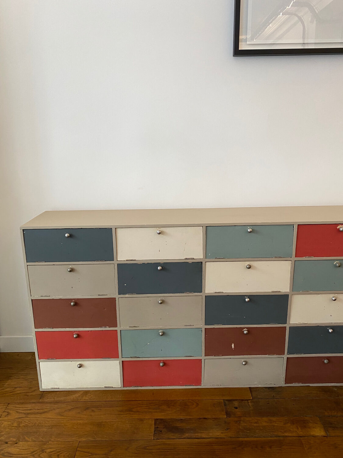 Meuble de métier en bois