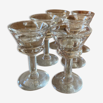 Lot de six verres dame