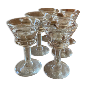 Lot de six verres dame