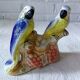 Vintage kitsch iridescent porcelain bird statuette