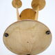 1960s wooden oak plant stand, czechoslovakia