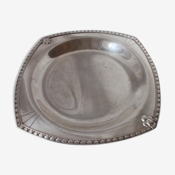 Art Deco style silver metal dish