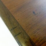 Flip-top butterfly table with brass hinges, 20th