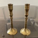 Pair of miniature bronze torches