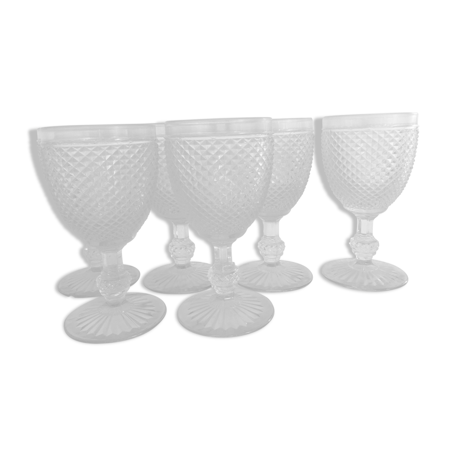 Transparent diamond tip walking glasses