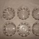 6 cut crystal cups from "Baccarat"