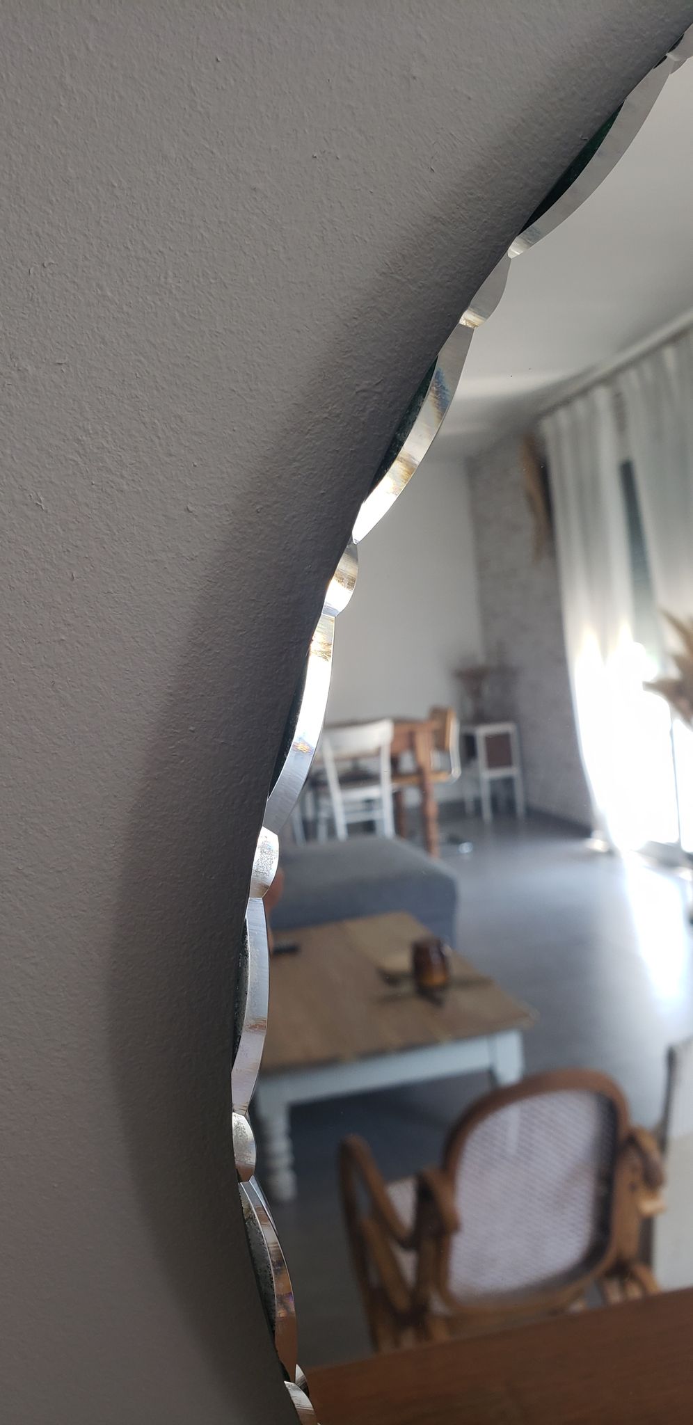 Miroir biseauté ovale grand format 81x60cm
