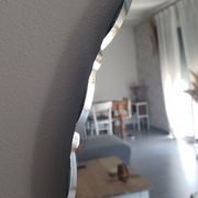 Miroir biseauté ovale grand format 81x60cm