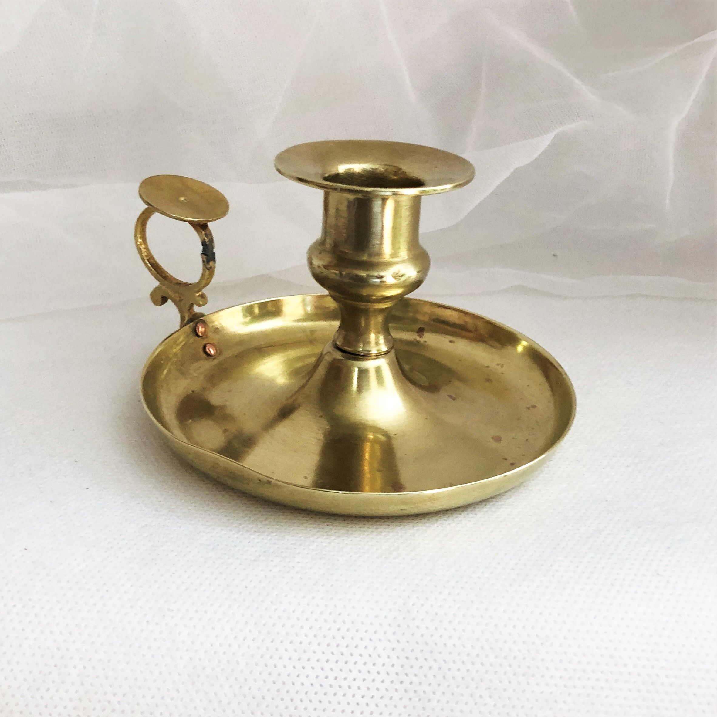 Copper hand candle holder called "cellar rat" Art Nouveau / Art Deco style