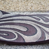 African dish, terracotta, African-inspired decoration.