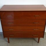 Commode bois 4 tiroirs vintage