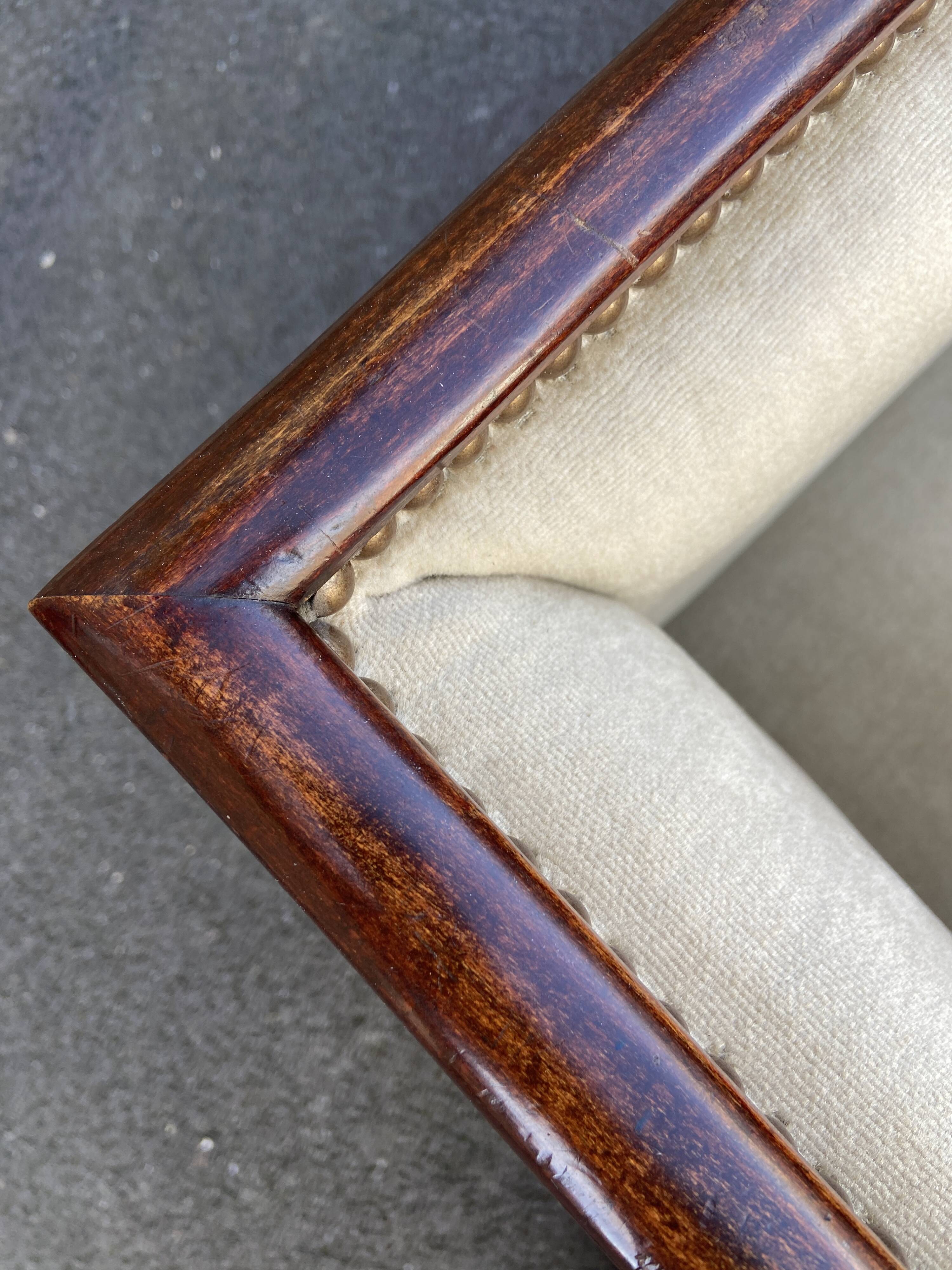 Art Deco Lounge armchair Velvet mahogany vintage 1930s