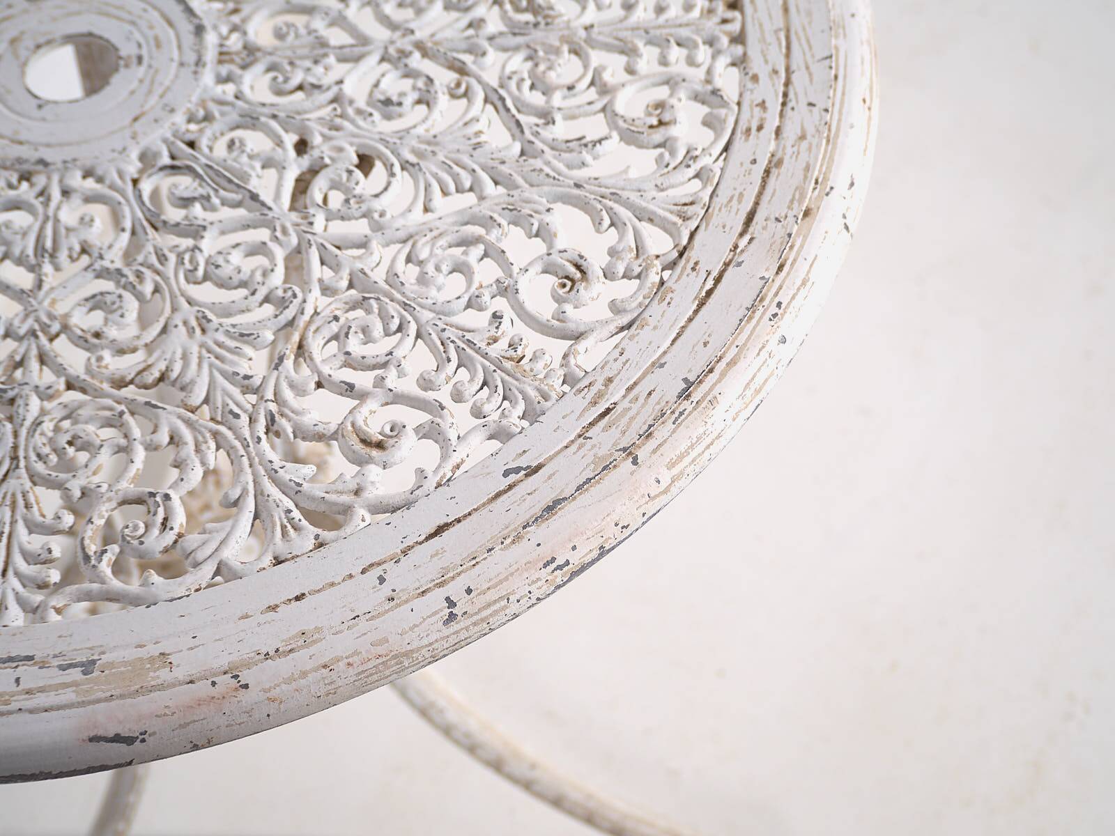 Art Nouveau garden table and chairs set (circa 1950). 5-piece set