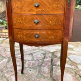 Pair of marquetry bedside tables
