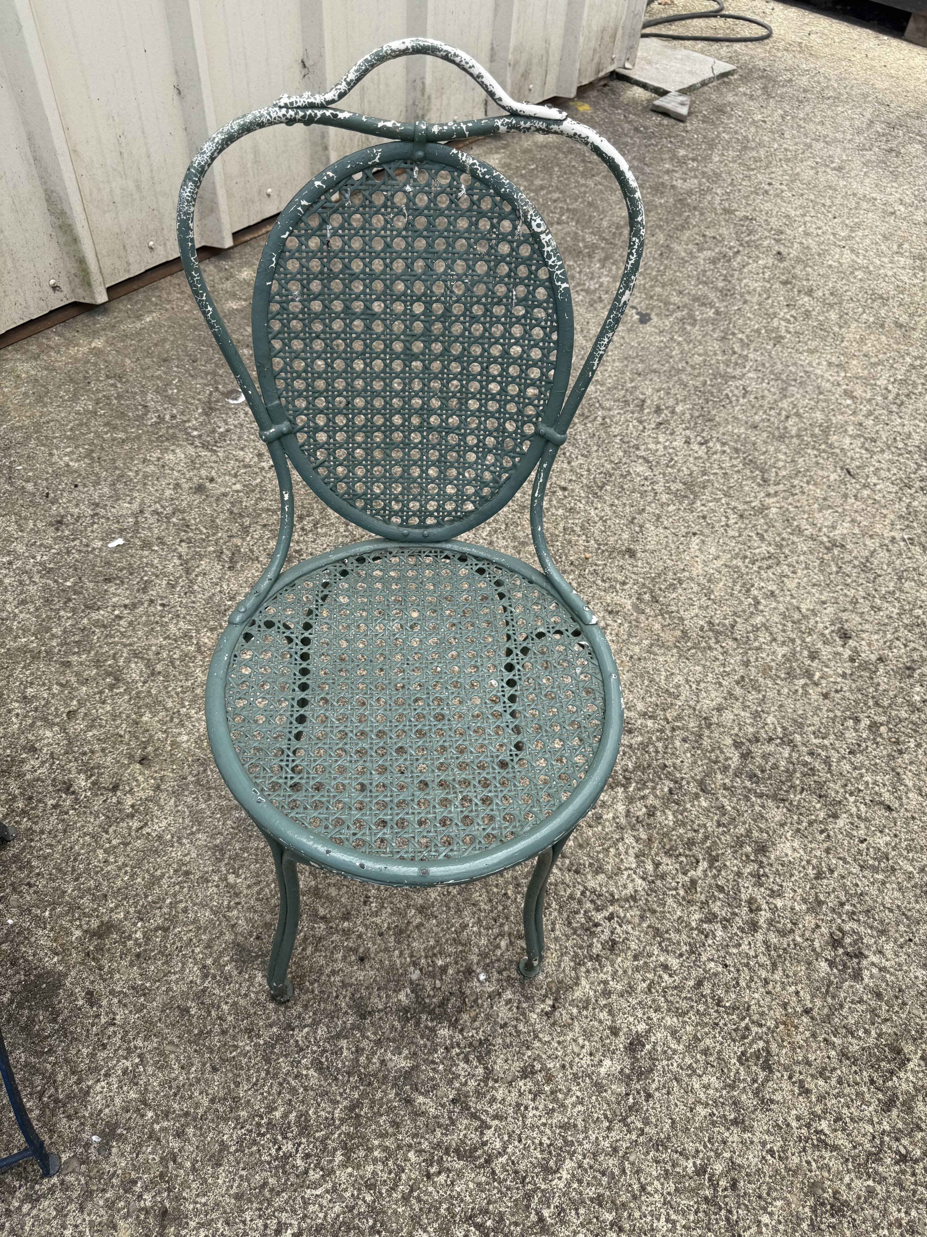 Chaise jardin en fer forgé