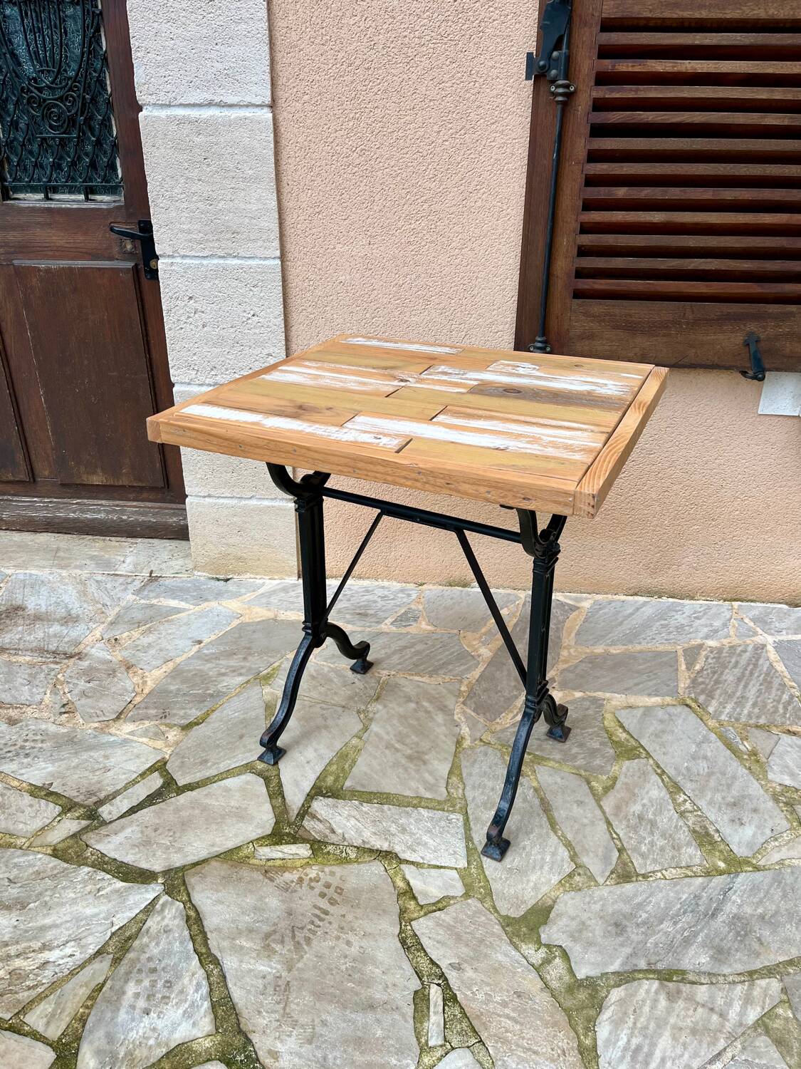 Industrial bistro style table