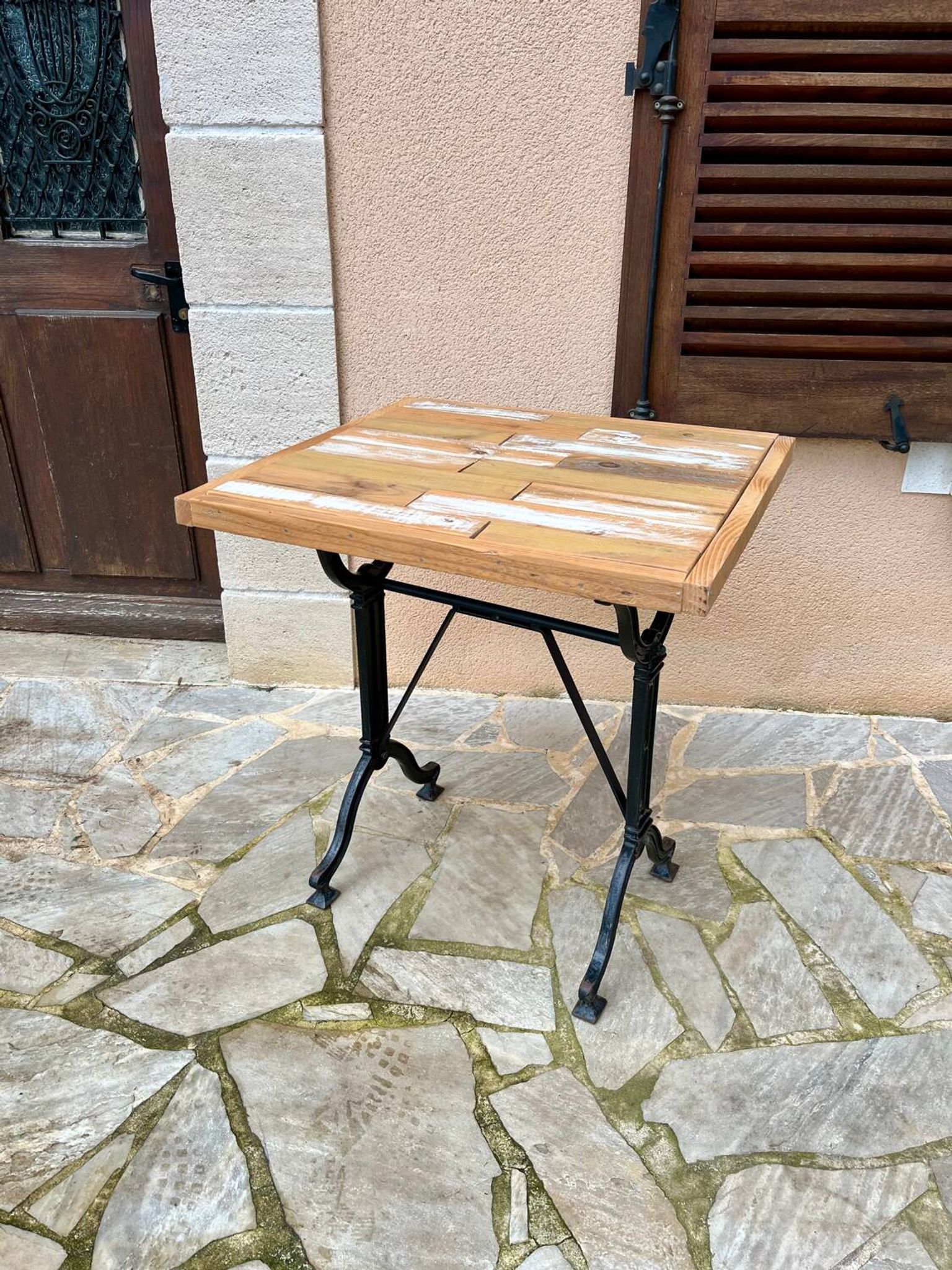 Industrial bistro style table