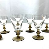 6 shot shot shot glasses in smoked glass in Breizistal Luxe box