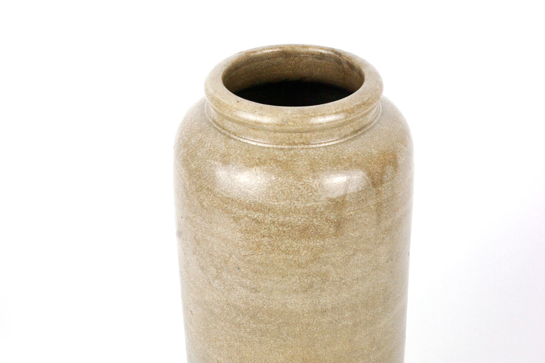 - Large vase in brown speckled sandstone signed "Bourdon Frères Paris"