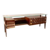 Commode, ou enfilade, en palissandre. Travail italien années 1960.