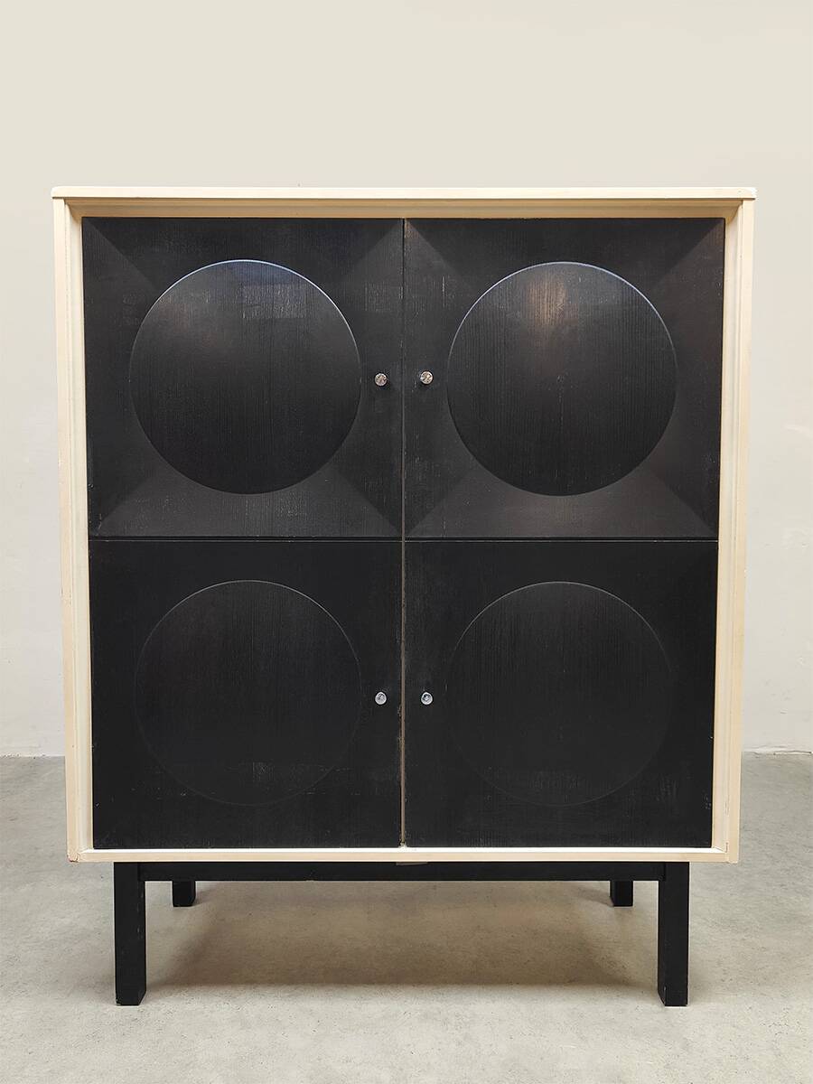 Brutalist circular cabinet vintage 'Geometric design'
