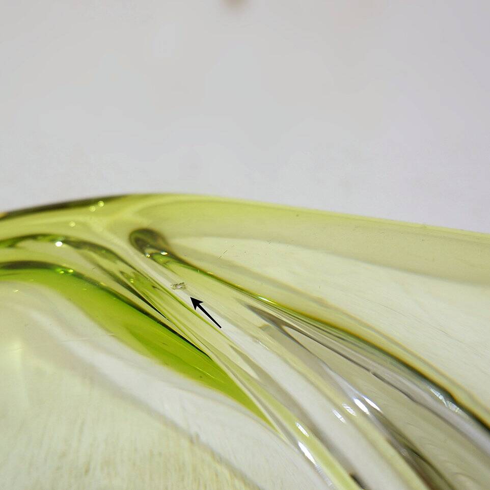 Mid-Century Crystal Art Glass Fruit Bowl from Val Saint Lambert, Belgium, 1960s