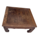 Ancient Chinese kang table – solid elm, horse hoof legs