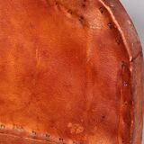 Folk art equipale ostrich chair leather mexico 1970s