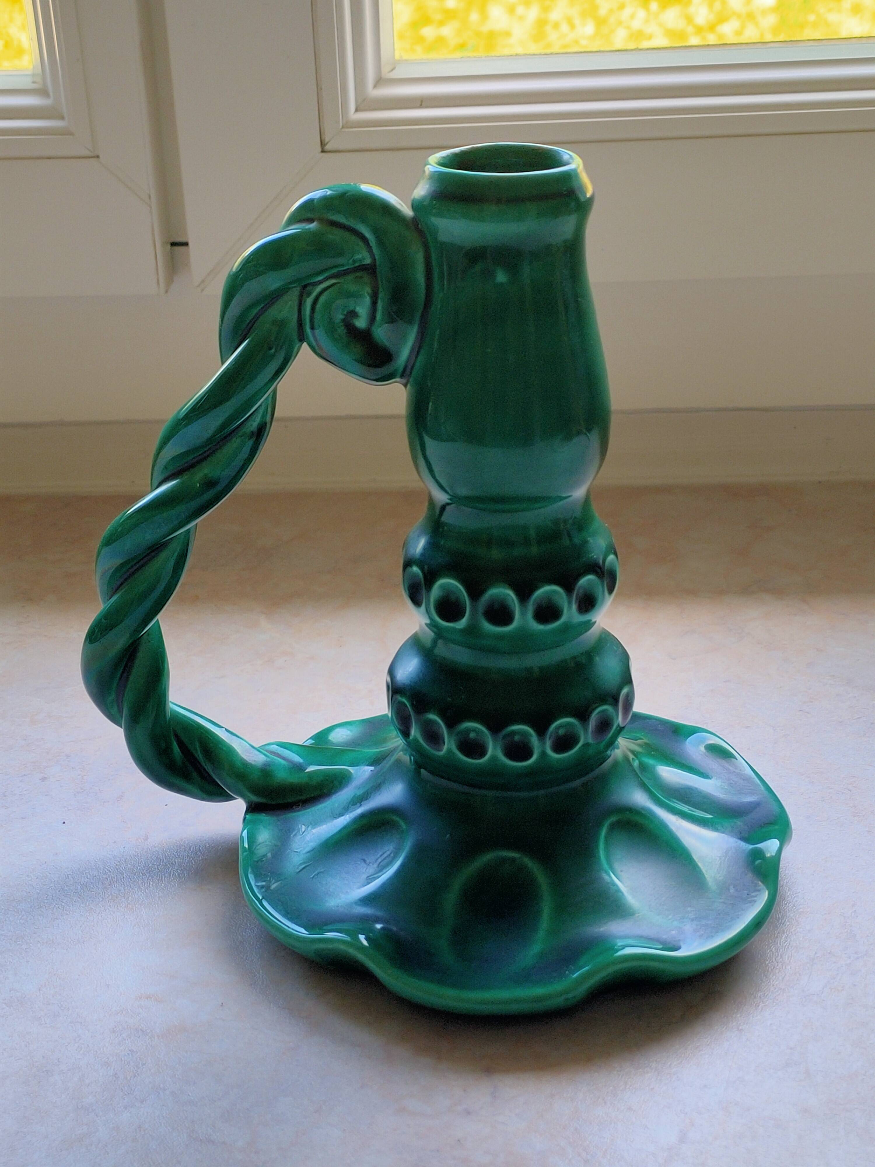 Ceramic candle holder.