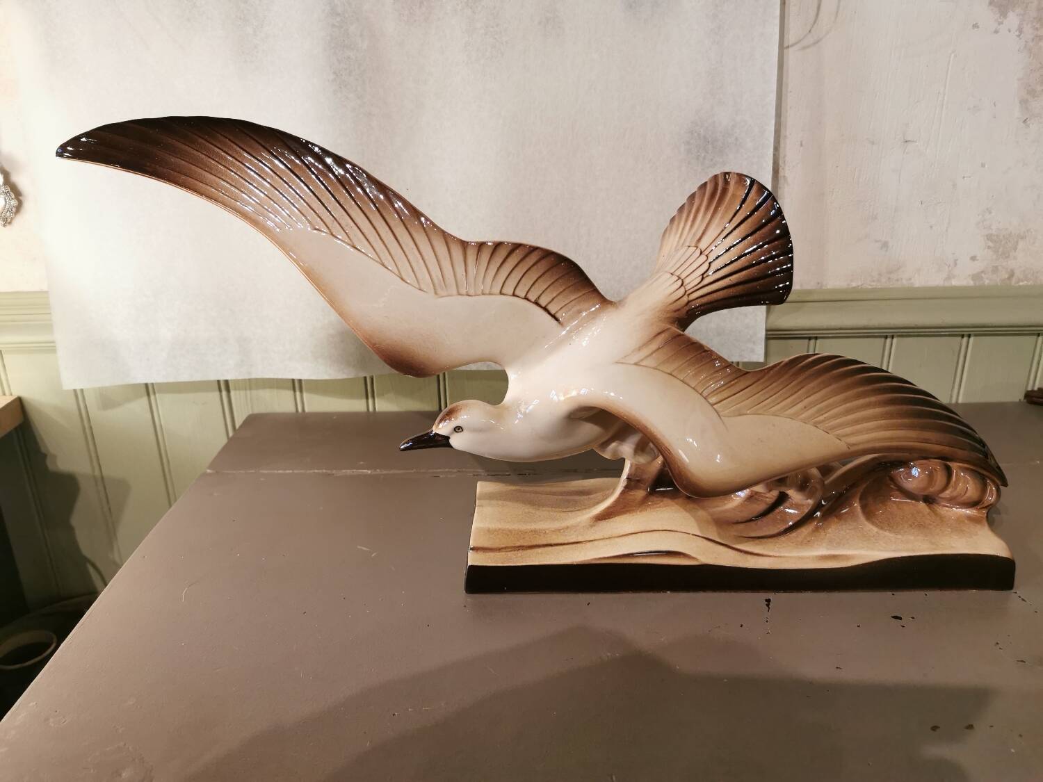 Art Deco Ceramic Bird