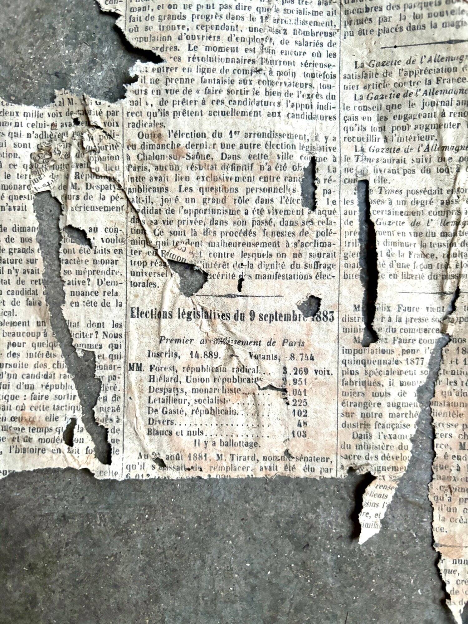 Trunk, black wooden chest and wallpaper