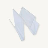 M-shaped plexiglass magazine rack