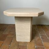 High table or pedestal table in travertine