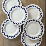 Blue leaf dessert plates