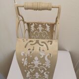 Vintage metal bottle basket