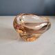 Vintage amber tinted glass ashtray