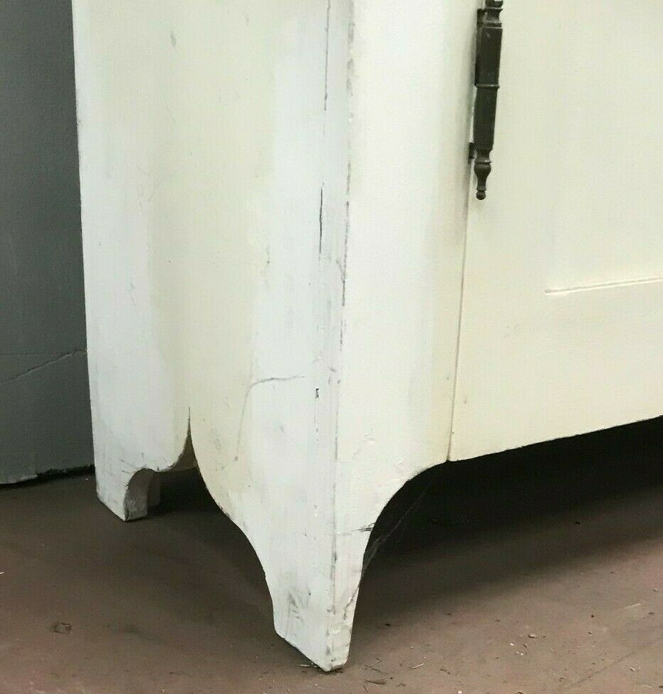 20th century patinated solid fir storage cabinet
